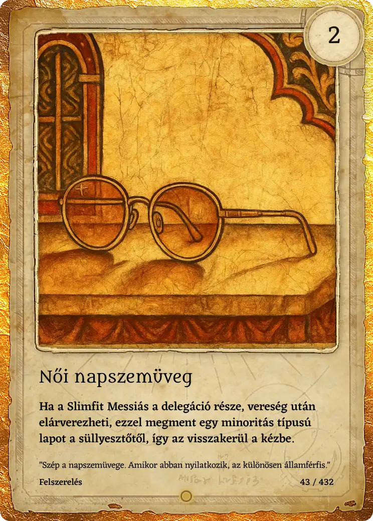 Női napszemüveg lap kártya képe