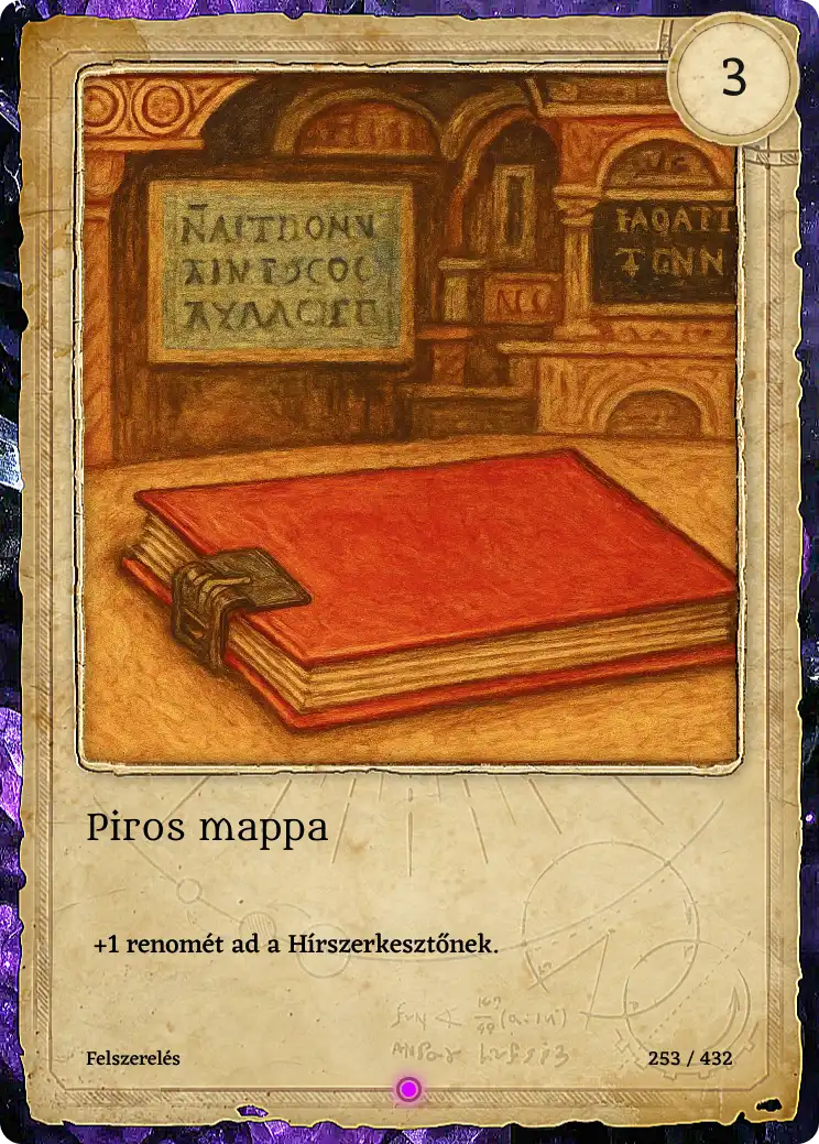 Piros mappe lap kártya képe